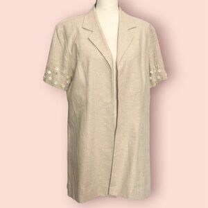 3/$10 Jessica Howard Blazer 14 Tan Open Jacket